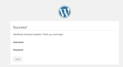 wordpress installed on your new website